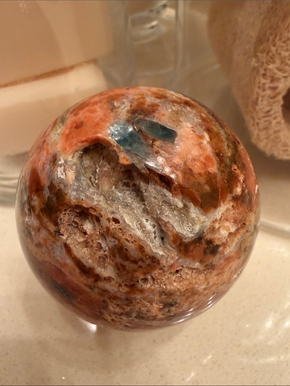 2.30 Inch Sunstone with Apatite Sphere - Picture 3 of 3